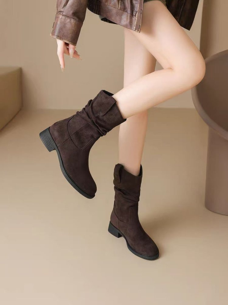 Women'S Fashion Korea - Stivali al polpaccio con tacco a