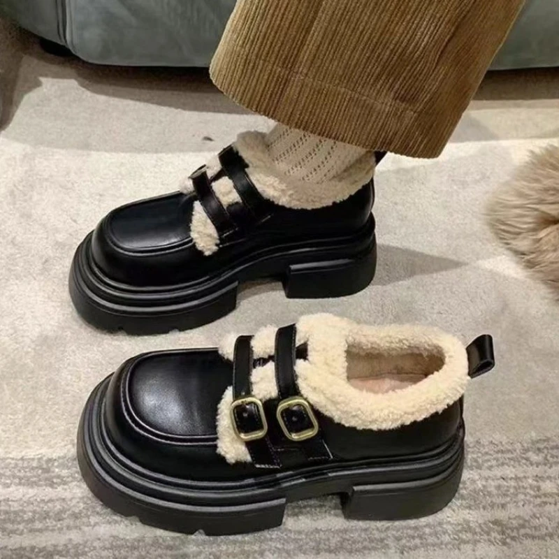 Women'S Fashion Shoes - Scarpe invernali piccole in pelle stile